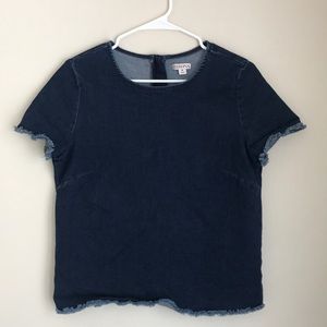 Short Sleeved Denim Top